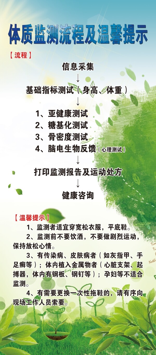 體質(zhì)監(jiān)測門型展架