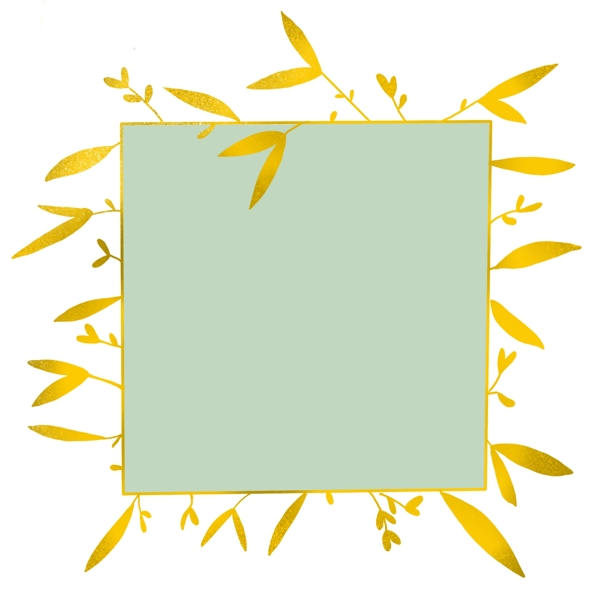 黄色装饰正方形边框