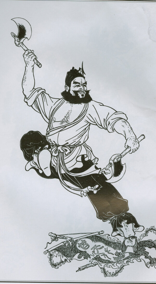古代人物線描圖片