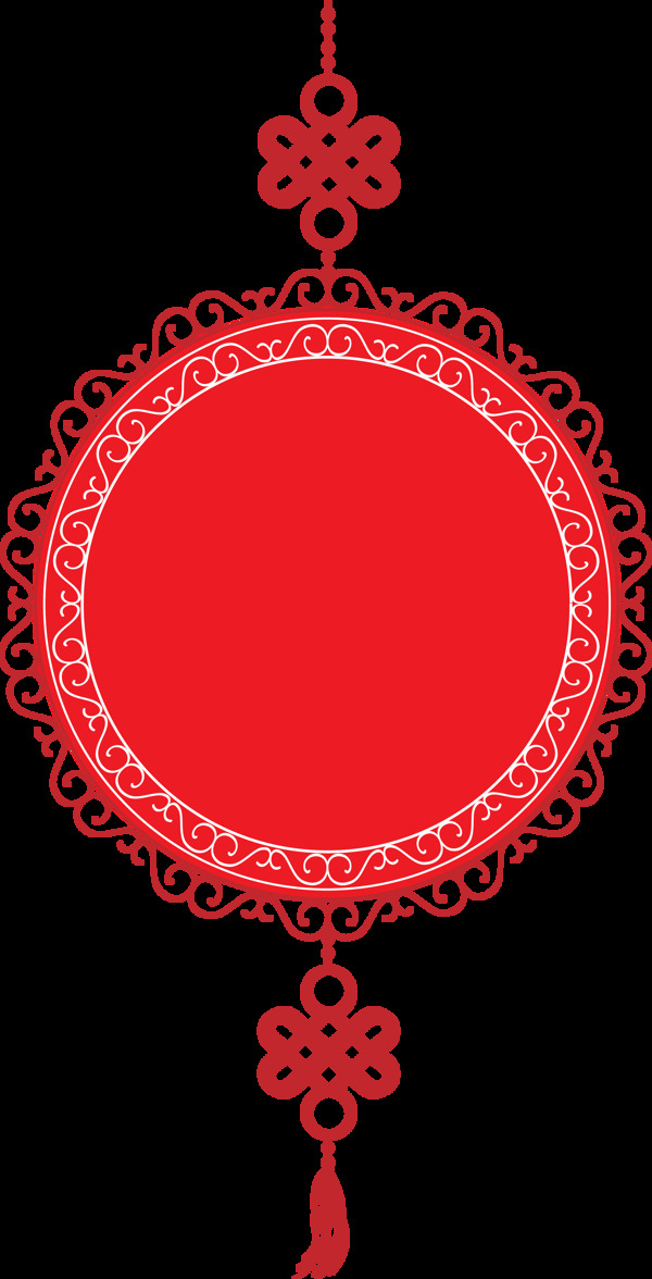 紅色中國風(fēng)掛飾png元素