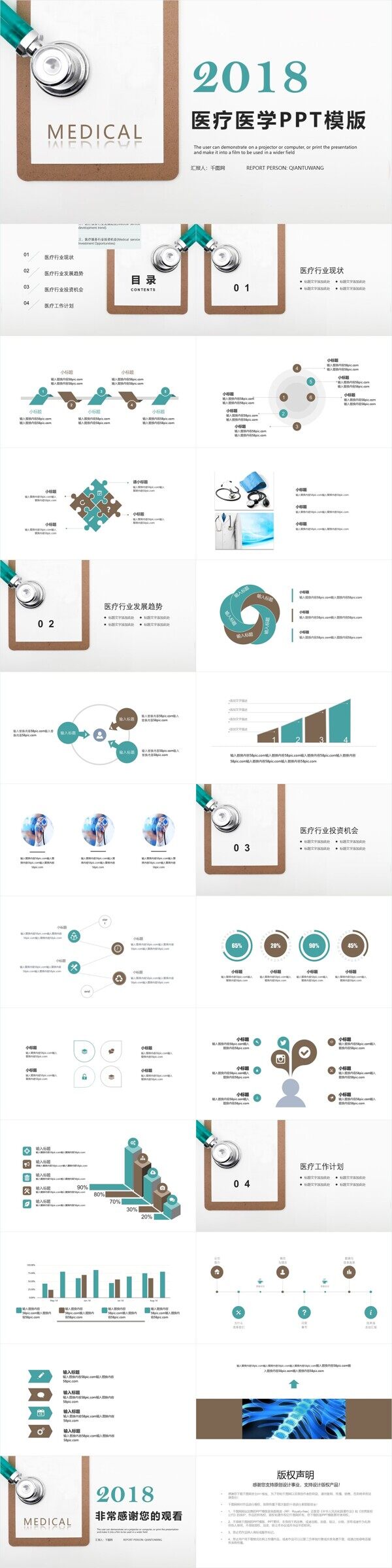 時(shí)尚醫(yī)療醫(yī)學(xué)工作總結(jié)匯報(bào)PPT模板