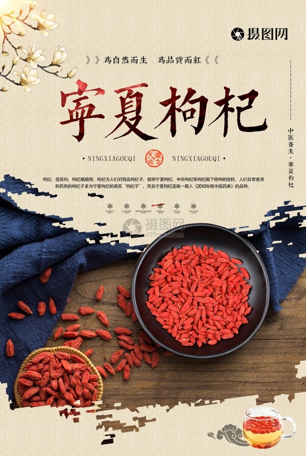 宁夏枸杞美食产品展示海报