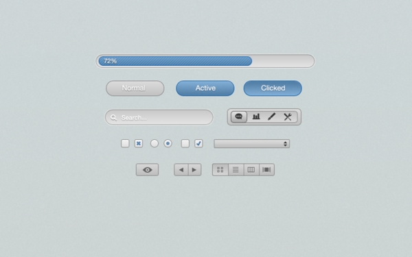 MACOSX10.8WebUI元素psd