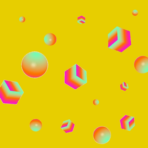 c4d雙十一懸浮幾何立體可商用元素3