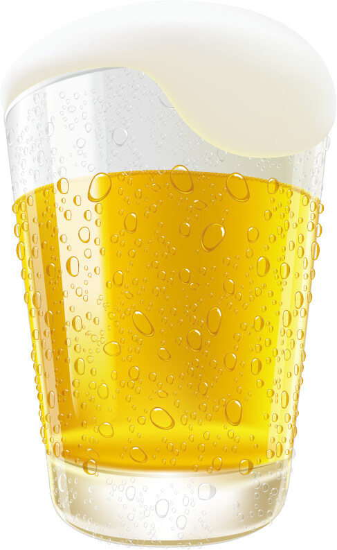 一杯啤酒矢量圖下載