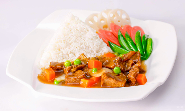 肉片蓋飯