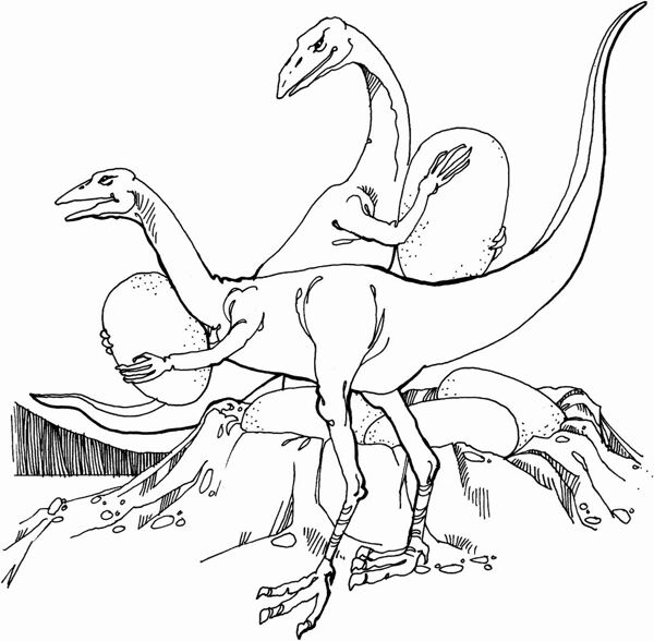 遠(yuǎn)古時(shí)代的動(dòng)物恐龍手繪畫動(dòng)物素描