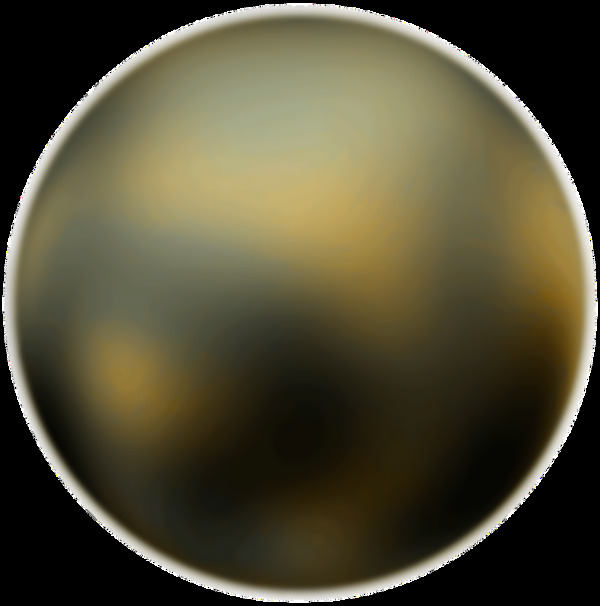 冥王星的90度的脸从哈勃太空望远镜