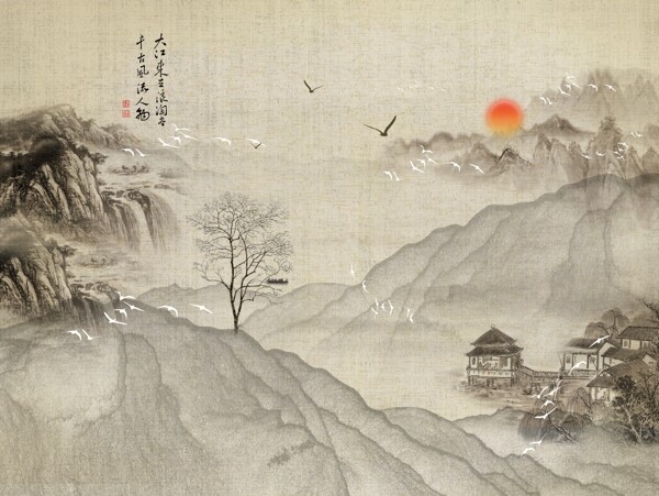 新中式背景墻