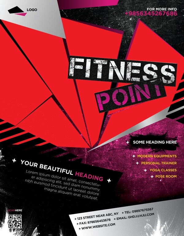 fitnessgym創(chuàng)意海報(bào)素材下載