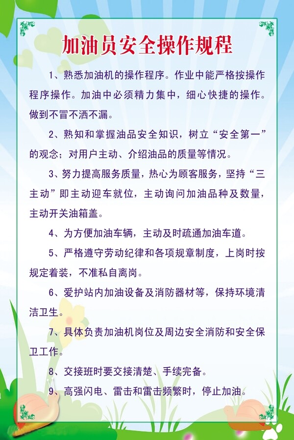 加油員安全操作規(guī)程圖片