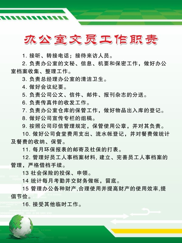 辦公室文員職責(zé)圖片