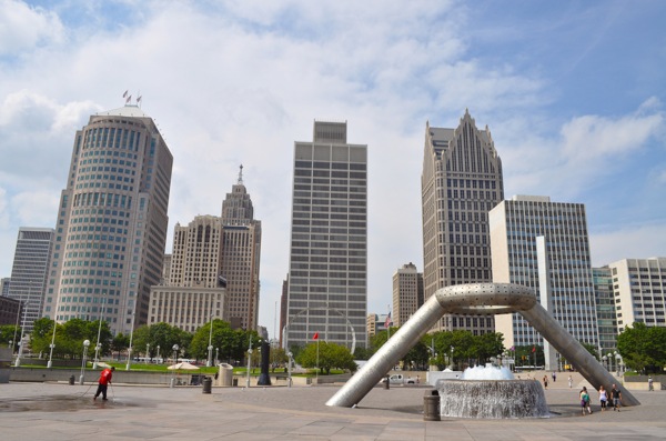 底特律金融区大广场图片