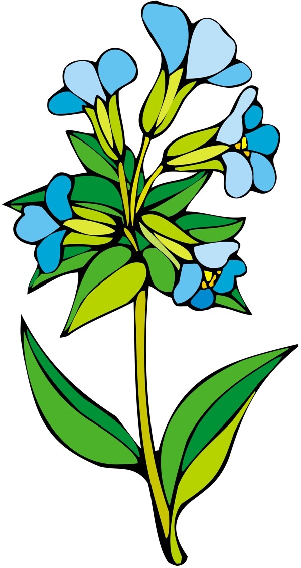 花朵花草鮮花矢量EPS格式0314
