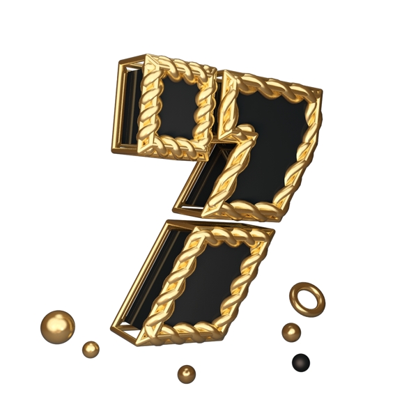 數(shù)字7倒計時黑金風(fēng)