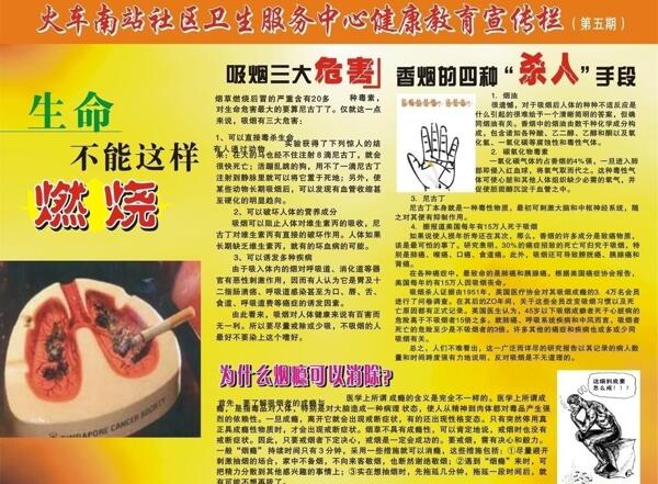 戒煙健康教育宣傳欄圖片