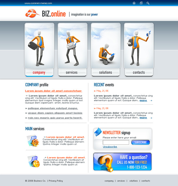 企業(yè)網(wǎng)站全站模板274RAR