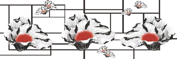 線條與花朵圖片