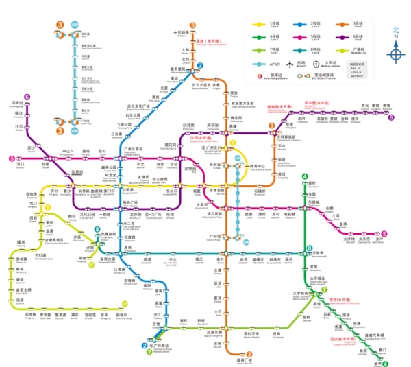 2017广州地铁线路图矢量图
