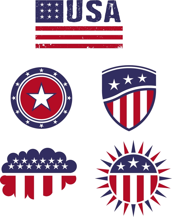 美国国旗标签图片