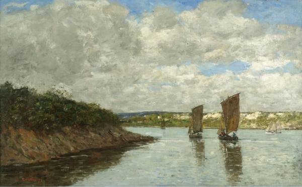 EugeneBoudinBretagneSailingBoatsattheBay1872.jpeg畫家風景畫靜物油畫建筑油畫裝飾畫