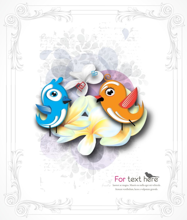 愛(ài)鳥(niǎo)矢量背景