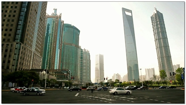 上海繁华街道实拍视频素材