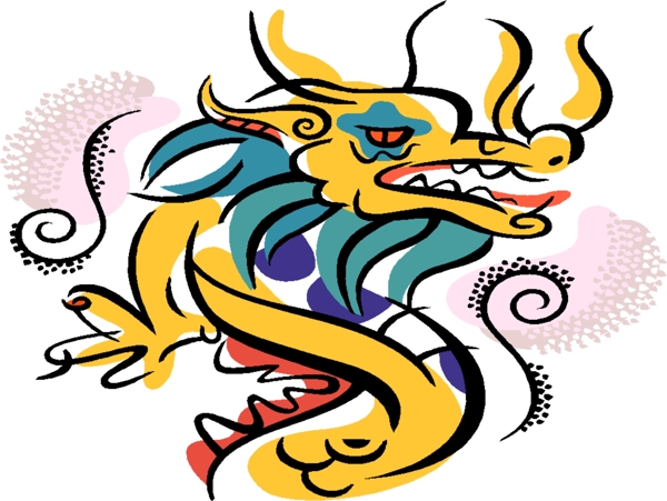 农历新年春节龙矢量图20
