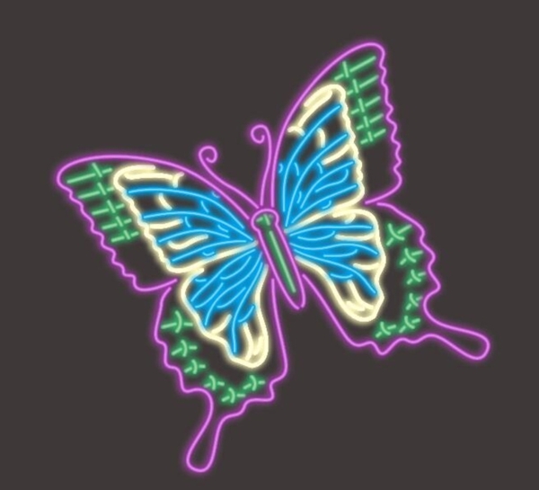 蝴蝶霓虹燈