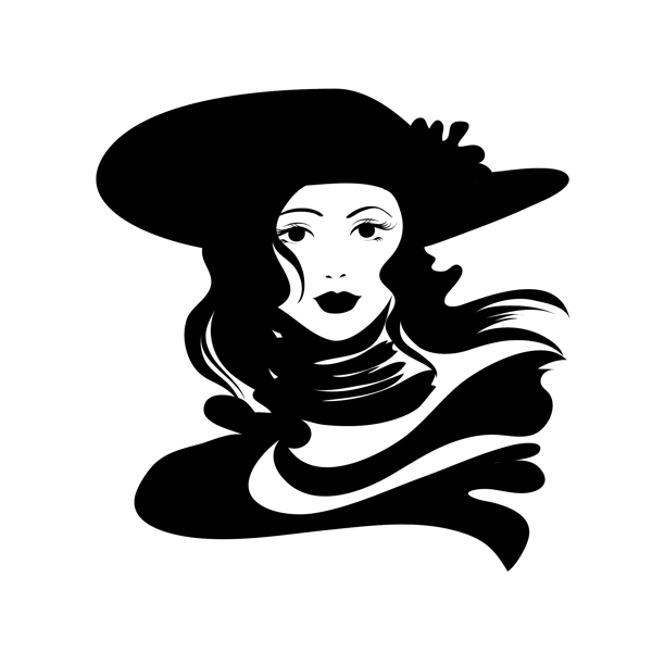 印花矢量圖時尚休閑女裝人物抽象免費素材