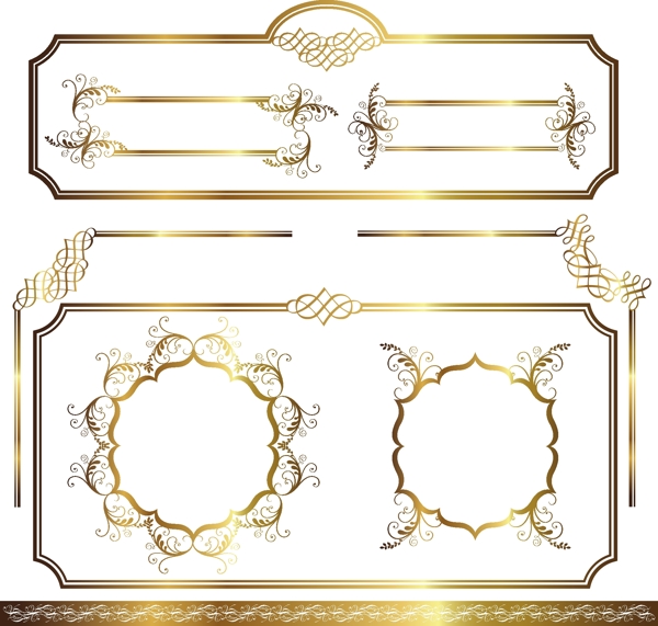 金色花紋邊框