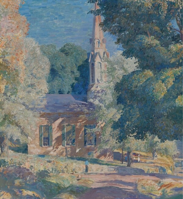 DanielGarberStocktonChurch1939.jpeg畫家風景畫靜物油畫建筑油畫裝飾畫