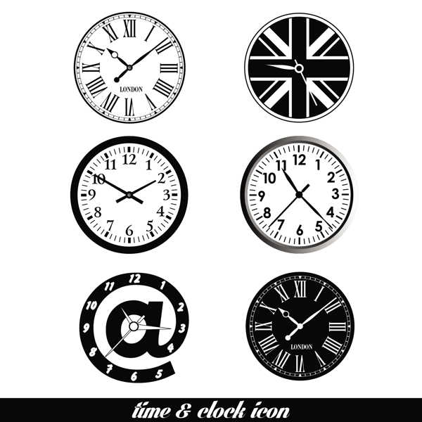 时钟图标集设计