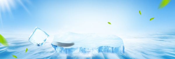 藍(lán)色夏天電商促銷banner