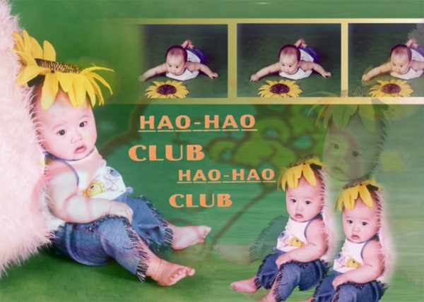 可愛兒童模板寶寶藝術(shù)照模板