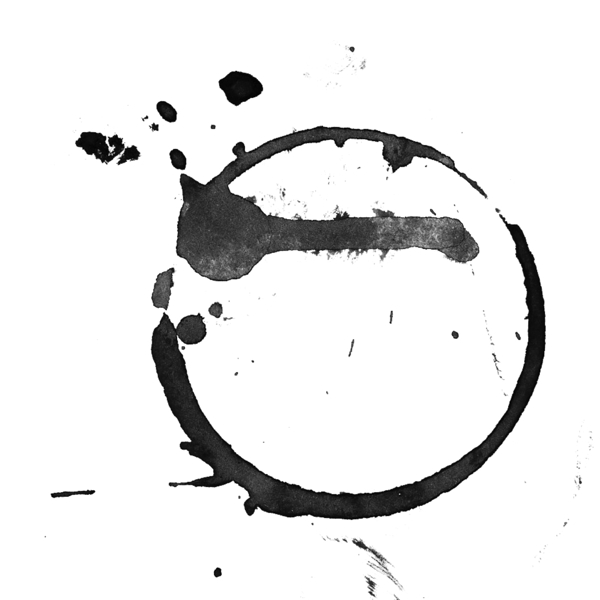 水彩黑色圆圈泼墨