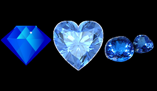 各种蓝宝石免抠png透明图层素材