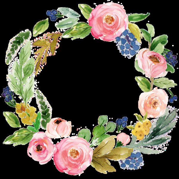 婚禮花環(huán)卡通透明素材