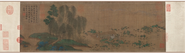 蓮舟新月圖圖片