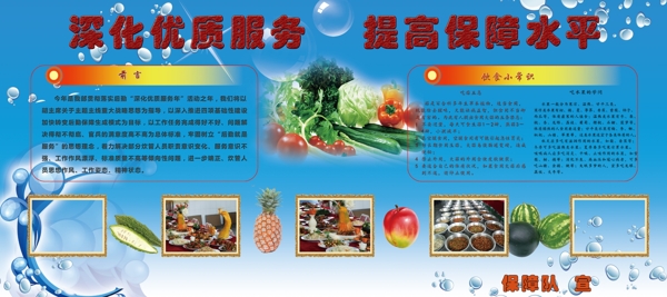 部隊(duì)伙食保障展板圖片