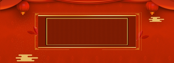 紅色喜慶新年banner背景