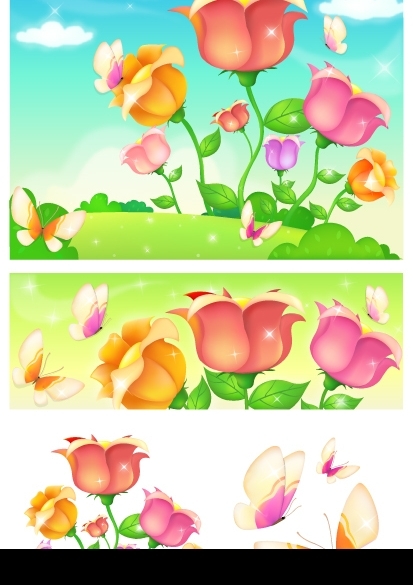 矢量花10AI圖片