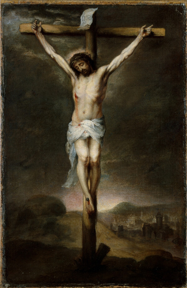 耶稣上十字架图片