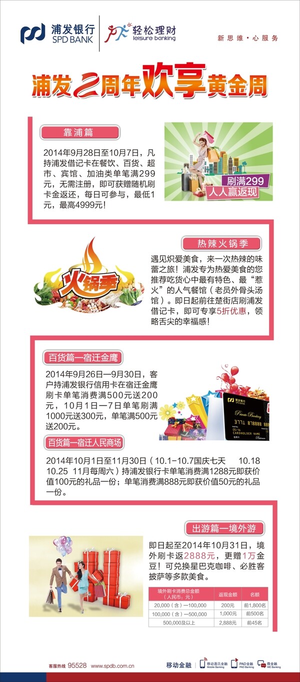 浦發(fā)銀行展架圖片