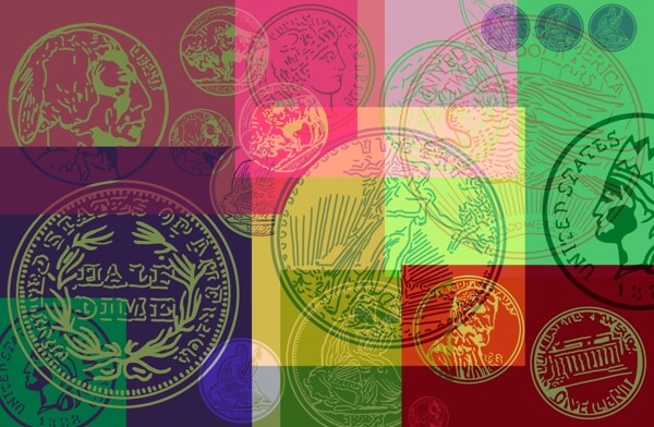 抽象金幣圖片