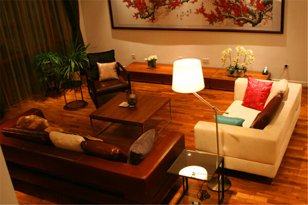 中式复式客厅装修效果图