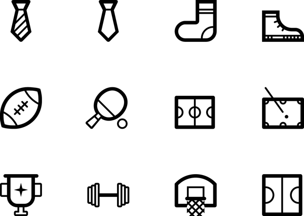 运动服饰icon图标素材