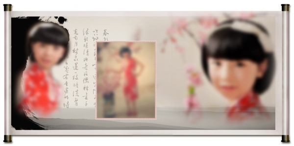 古典風格兒童相冊模板圖片