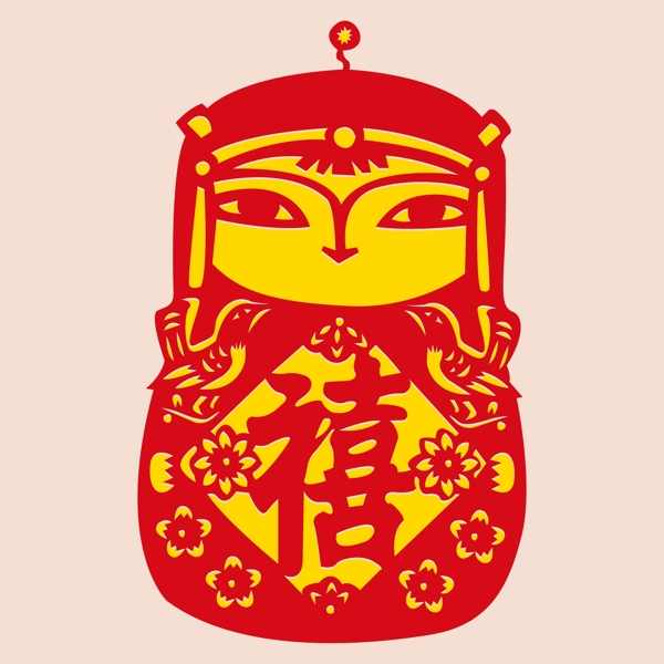 印花矢量圖T恤圖案人物娃娃不倒翁免費(fèi)素材