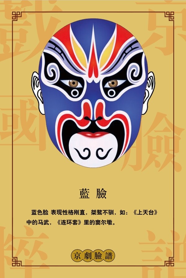 京剧脸谱文化海报图片